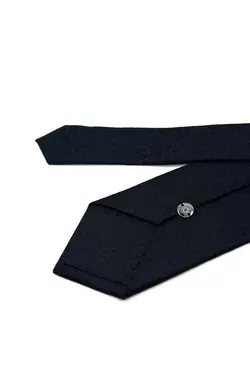 کراوات با دستمال طرح کلاسیک مشکی برند La Pescara کد 1688829019
