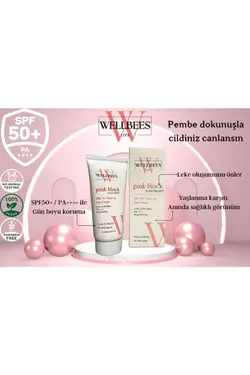 ضدآفتاب کرم ضد آفتاب صورت 50هایلایتر کرمی صورتی برند wellbees کد 1688787975