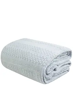 پتو بافتنی دو‎نفره آبی افسون برند Karaca Home کد 1688893507