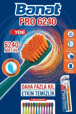 مسواک حرفه ای نرم 2عدد 6240فوق العاده x برند Banat کد 1688856008