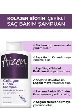 شامپو کراتین مراقبت سر/مو ضد ریزش کلاژن برند Aizen کد 1689087013