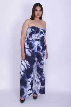 سرهمی بالا پالازا طرح طراحی شده کشی سایز بزرگ آبی کمربند دار قسمتی با زنانه برند Şans کد 1689080420