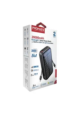 دستگاه شارژ خورشید قدرت 20000 ماه قابل حمل // نیمکت پر انرژی برند Promate کد 1689376810