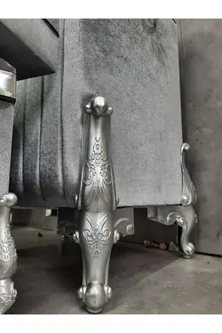 ست جا مایع حوله ای سبد وسایل سرویس بهداشتی کثیف مخملی ام دی اف ابریشم luna طوسی برند Bonny Home کد 1689519968