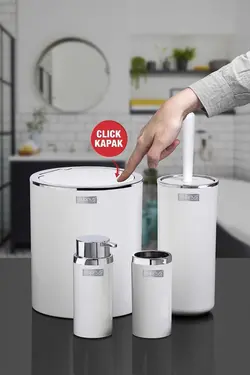 ست سرویس بهداشتی گرد سفید برند Okyanus Home کد 1689519739