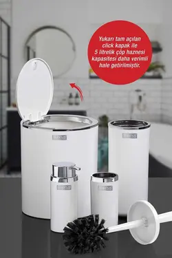 ست سرویس بهداشتی گرد سفید برند Okyanus Home کد 1689519739