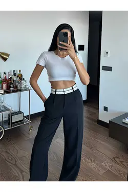 کمربند کمر طرحدار شلوار برند PALAZZO کد 1689581194