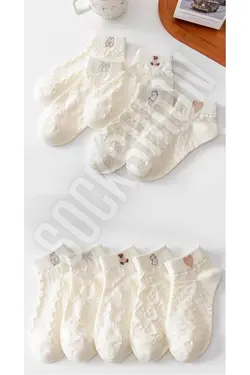 جوراب راحت بافتنی طراحی ویژه طرح‎دار زنانه برند SOCKSHION کد 1689824468