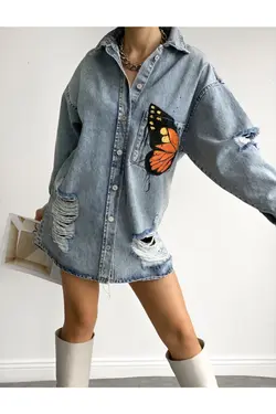 کت چاپی پروانه پشت طراحی برند efstyle کد 1647138429