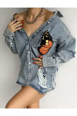 کت چاپی پروانه پشت طراحی برند efstyle کد 1647138429