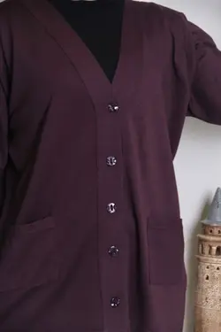 بافتنی جیب دار فصلی پانیه زنانه بنفش برند comstar کد 1647138326