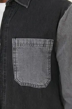 پیراهن متناسب مردانه جین خاکستری آنتراسیت برند TRENDYOL MAN کد 1647274222