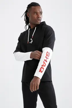 سوییشرت کلاهدار آستین بلند استاندارد برند Defacto کد 1647274138