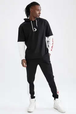 سوییشرت کلاهدار آستین بلند استاندارد برند Defacto کد 1647274138