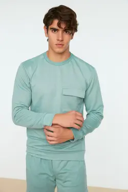 ست لباس راحتی متناسب مردانه نعنایی رنگ برند TRENDYOL MAN کد 1645178730