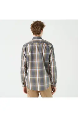 پیراهن اسلیم فیت مردانه شطرنجی سبز برند Lacoste کد 1643349320