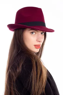 کلاه زنانه زرشکی برند LadyColor کد 1643208731