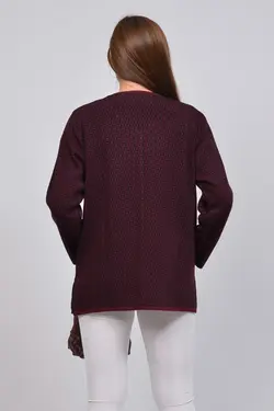 ژاکت کشباف سایز بزرگ دکمه‎دار بافتنی کلاسیک طرح‎دار برند TUSSE کد 1642943649