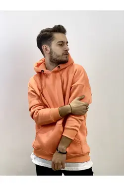 گشاد کلاهدار ساده نارنجی برند LEOSTREET کد 1642490022