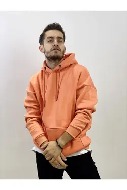 گشاد کلاهدار ساده نارنجی برند LEOSTREET کد 1642490022