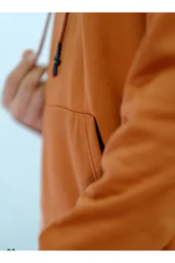 سوییشرت کلاهدار پارچه 3نخ آجری برند Kaktüs کد 1642489917