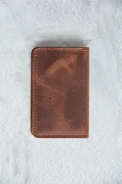 جا کارتی چرم 100% اصل شتری برند VİZA LEATHER کد 1642021031