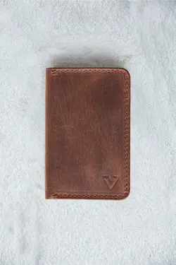 جا کارتی چرم 100% اصل شتری برند VİZA LEATHER کد 1642021031