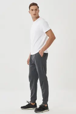 شلوار راحتی اسپرت راحت مردانه کمر روزانه کشی پاچه خاکستری آنتراسیت استاندارد برند Altınyıldız Classics کد 1640955248