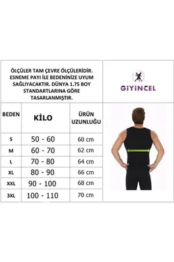 ورزشی اسپرت زیپدار مردانه حرارتی چربی سوز برند GİYİNCEL کد 1640895127