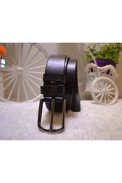 کمر کمربند مردانه سگک پوست 100100% اصل براق مشکی 3.5cm برند SSBDesign کد 1635020529