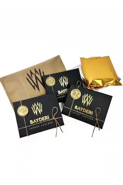 کیف پول مردانه جا کارتی مشکی چرم اصل برند bayderi کد 1692285127
