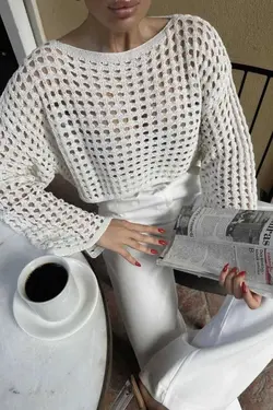 بافتنی سوراخ‎دار برند YouLikeButik کد 1692284748