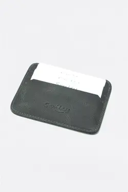 جا کارتی چرم اصل طوسی برند Smiley Case کد 1647348669