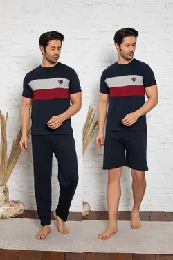 لباس راحتی قلاب دوزی شده تیکه دار آستین کوتاه برند Glisa کد 1647342011