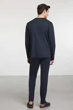 لباس راحتی بافتنی جاکاردار سرمه ای برند Nautica کد 1647341713