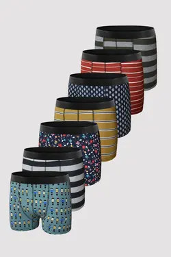 لباس زیر مردانه لایکرا پنبه ای طرح‎دار تیره برند UMFANG کد 1647429318