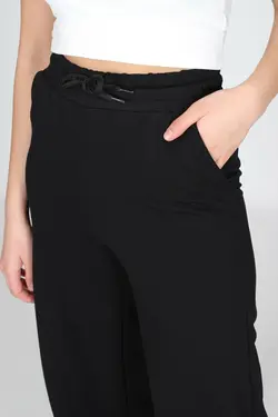 شلوار راحتی پاچه گشاد پانیه زنانه مشکی برند LE CARAMBOLE کد 1647427513