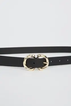 سگک کمربند دار بیضی چرم مصنوعی زنانه برند Defacto کد 1647413948