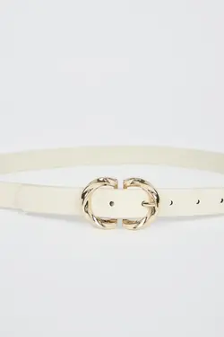 سگک کمربند دار بیضی چرم مصنوعی زنانه برند Defacto کد 1647413948