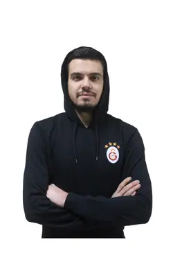 سوییشرت لباس فرم کلاهدار مشکی آرم دار برند Galatasaray کد 1647410347