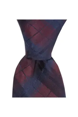 کراوات مردانه ابریشم طرح‎دار سرمه ای زرشکی 8cm برند 1001 Kravat کد 1647397699