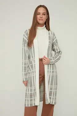 بافتنی بلند طوسی برند TRENDYOL MODEST کد 1647398887