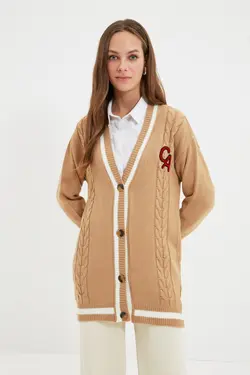 بافتنی یقه هفت قهوه ای برند TRENDYOL MODEST کد 1647398839