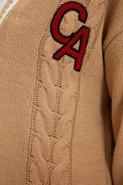 بافتنی یقه هفت قهوه ای برند TRENDYOL MODEST کد 1647398839