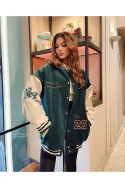 کت کریستال کالج پلار 1989گشاد سبز برند Fumood کد 1647390128