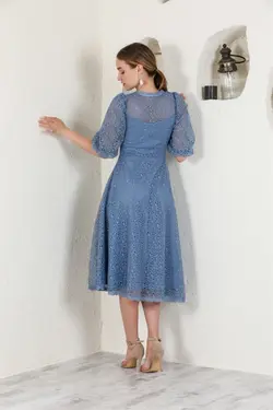 لباس مجلسی کلوش کمربند‎دار برند Livanomi کد 1647382870