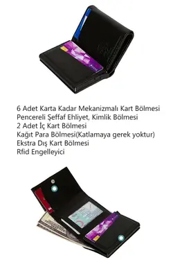 کیف پول جا کارتی اتوماتیک مردانه چرم مشکی برند Newish Polo کد 1647350650