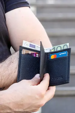 کیف پول جا کارتی چرم مشکی برند Tesbihcibaba کد 1647350470