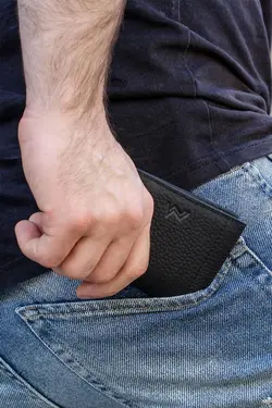 کیف پول جا کارتی چرم مشکی برند Tesbihcibaba کد 1647350470