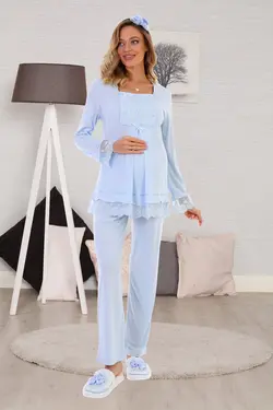 لباس راحتی شیردهی آبی برند lohusahamile کد 1647537847